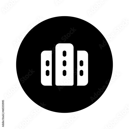 condo circular glyph icon