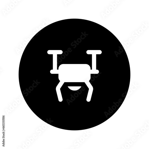 drone circular glyph icon