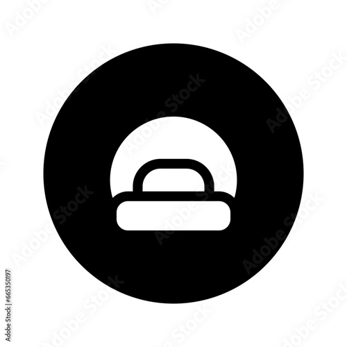 CT scan circular glyph icon