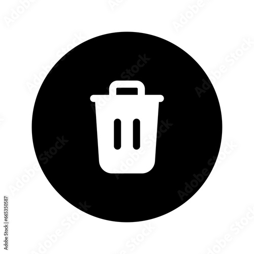 trash circular glyph icon