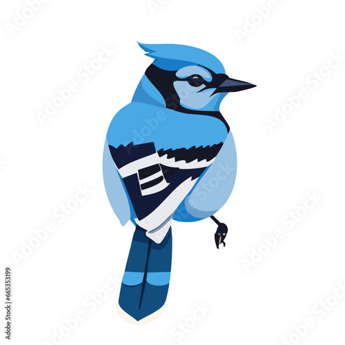 blue jay icon vector detailed