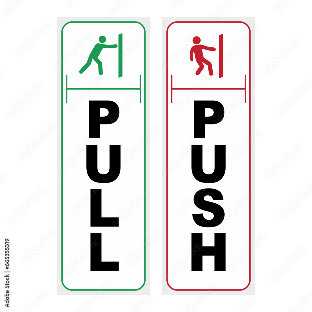 Stiker Push Pull Logo Vector Stiker Push Pull Logo Vector