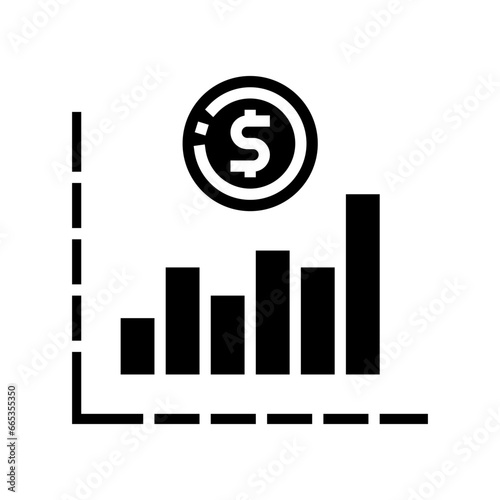 financial charts advisor glyph icon vector. financial charts advisor sign. isolated symbol illustration