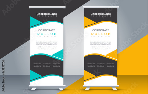  business roll up banner design display standee for presentation purpose
