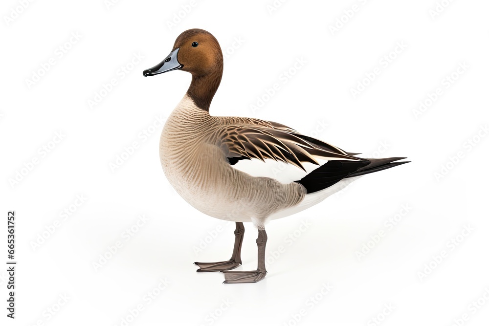 Northern pintail isolated on white background. Northern pintail isolated on white background.
