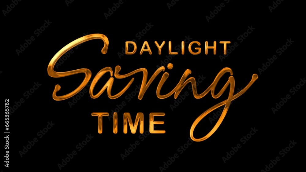 Daylight Saving Time Text Animation on Gold Color. Great for Daylight Saving Time Celebrations, for banner, social media feed wallpaper stories Daylight Saving Time Text Animation on Gold Color. Great for Daylight Saving Time Celebrations, for banner, social media feed wallpaper stories