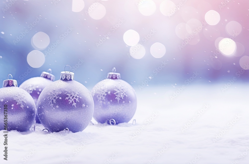 Christmas decorations ball on snow background. Christmas decorations ball on snow background.