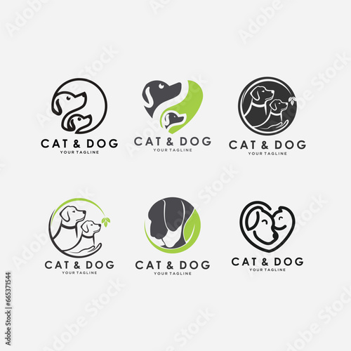 Pet shop logo collection collection, Pet house logo design inspiration