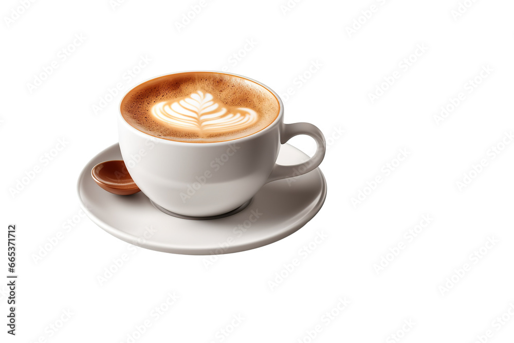 cup of hot coffee with milk Cream isolated on transparent white background PNG cup of hot coffee with milk Cream isolated on transparent white background PNG