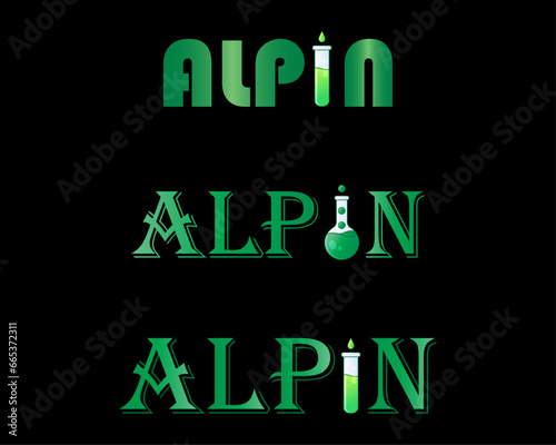 alpin logo  letter mark logo  abstract logo  word mark
