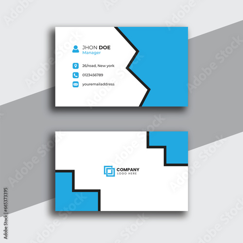 simple modern and professional business card template. corporate visiting card design template