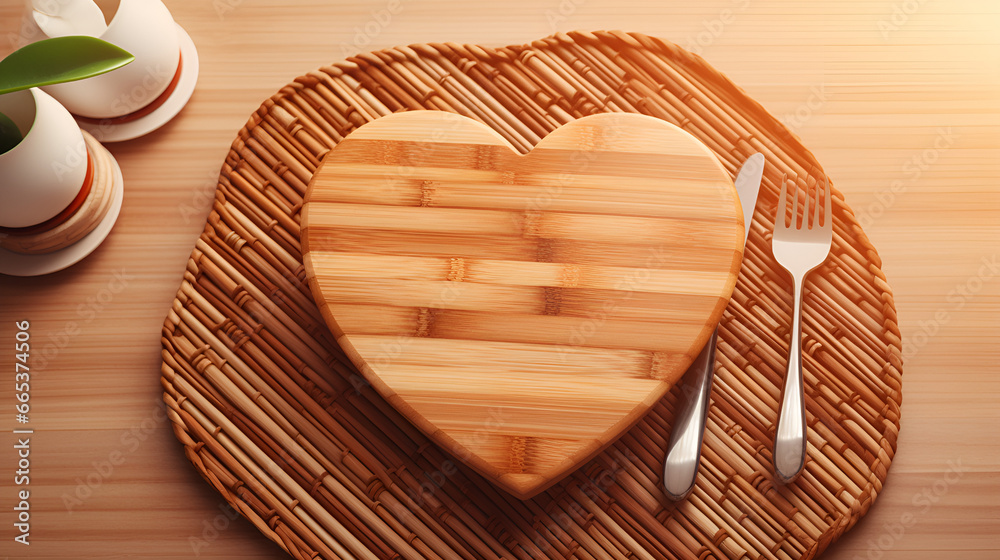 Heart shaped plate with a box of same design Heart shaped plate with a box of same design