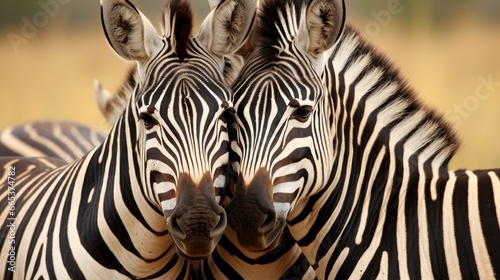 Zebras caught showing love.