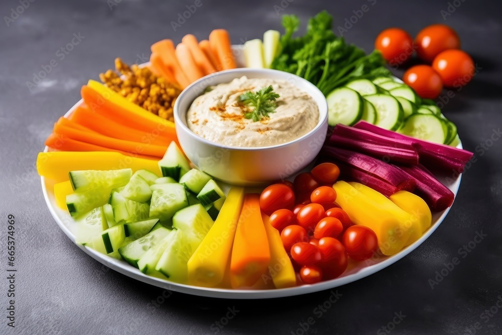 Crop shot of plate with colorful healthy sliced vegetables. Crop shot of plate with colorful healthy sliced vegetables.