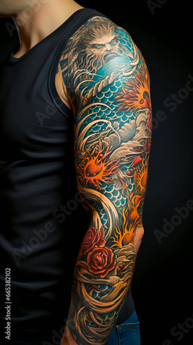 Detailed Arm Tattoo Artwork