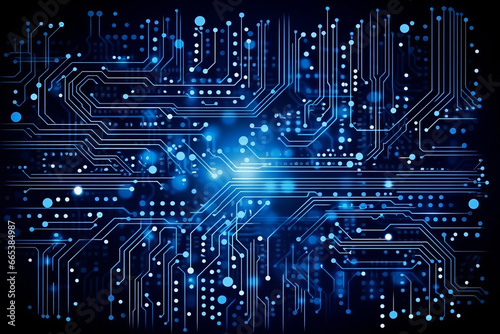 Blue circuit board background
