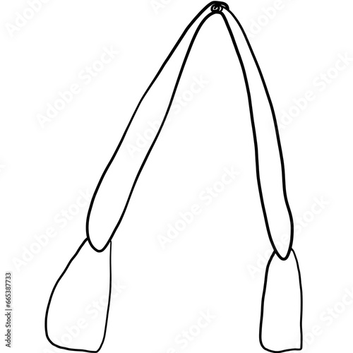 Tongs, tongs, food tongs, wooden tongs, tongs, cooking, kitchen utensils, camping, camping,illustration of a bag