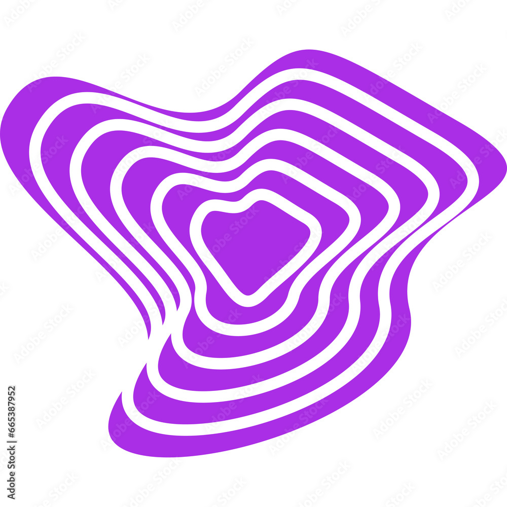 Obraz premium Abstract Form Concentric Wavy