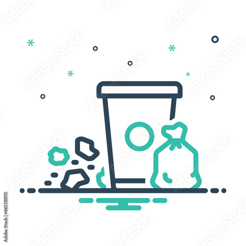 Mix icon for garbage