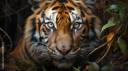 Tiger in grass © EwaStudio
