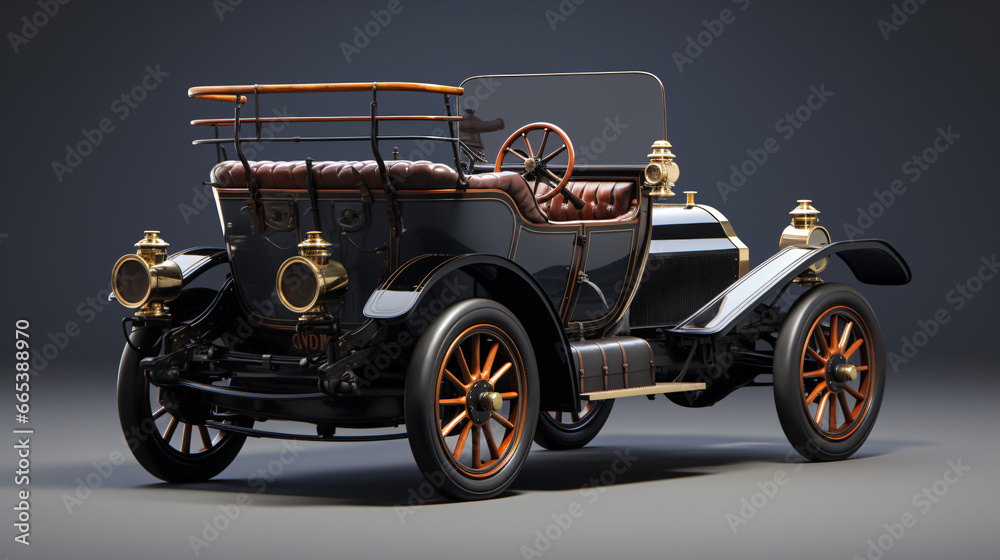 1910 black retro car