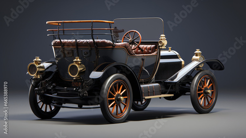 1910 black retro car © Fauzia
