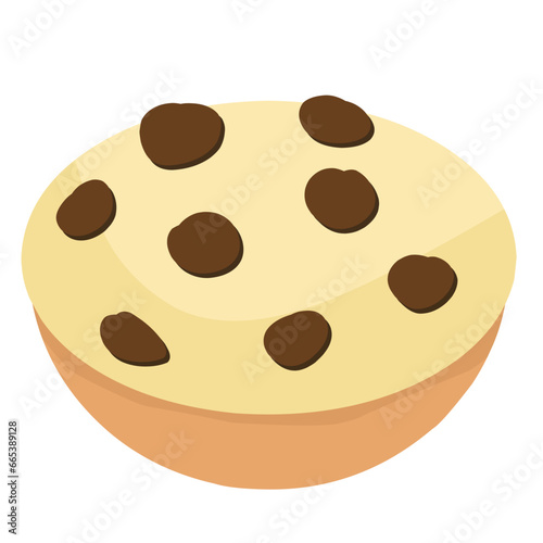 Cubit cake with choco chips topping 