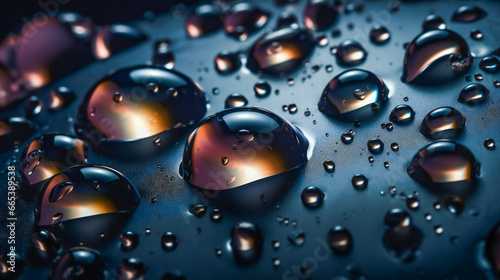 A Macro View of Visible Drops of Water. Generative AI