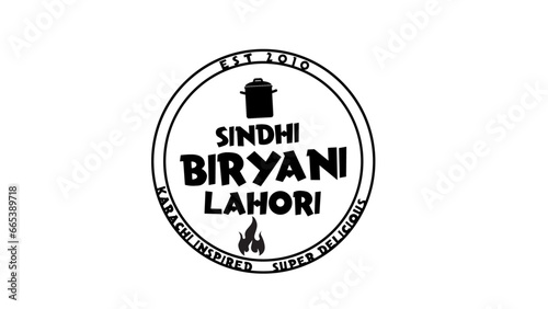 sindhi biryani vintage logo / text can be edit