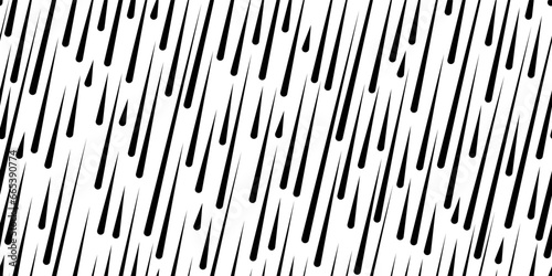 black white rain seamless pattern