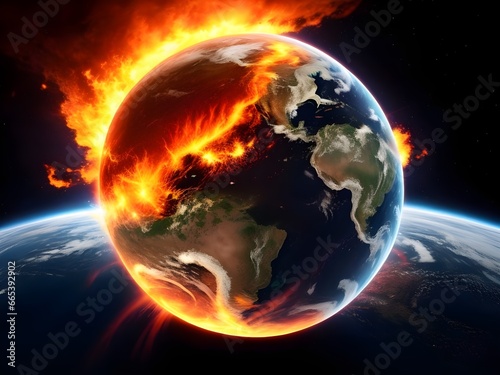 Fire in earth surface