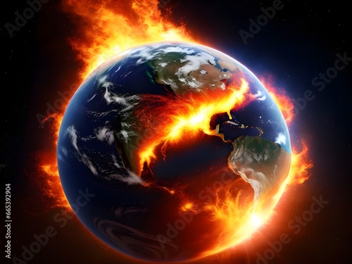 Fire in earth surface