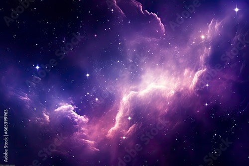 Purple Galaxy space stars in Outer Space.