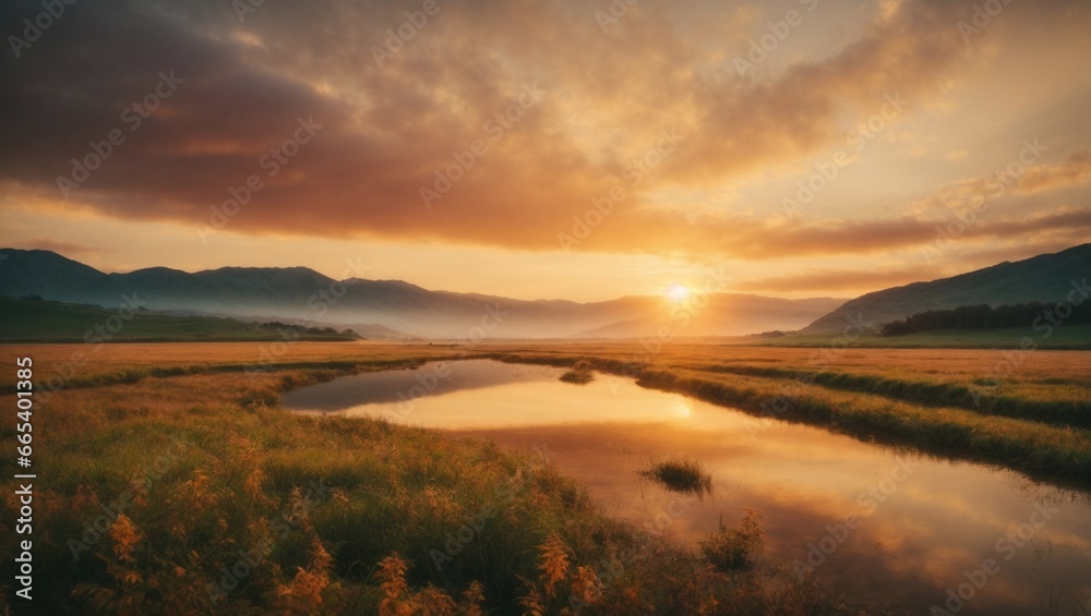 landsacpe with nature during sunset