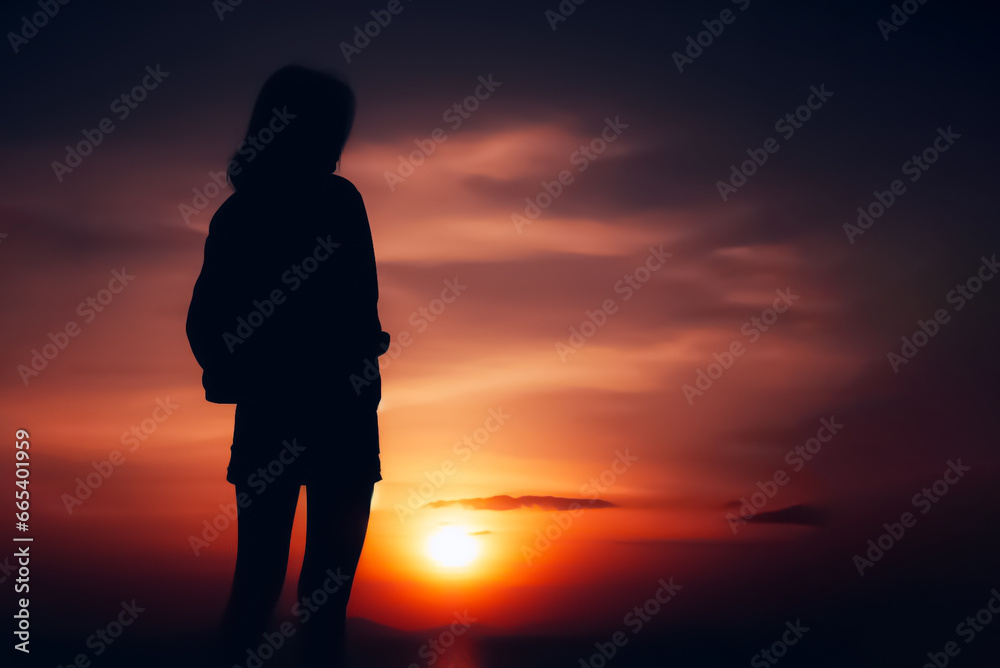 silhouette of a women
