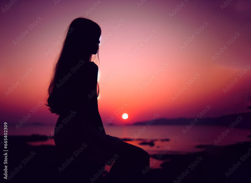 silhouette of a person sitting on a rock silhouette of a person sitting on a rock