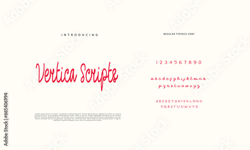 Handwritten Script font. Hand drawn brush style modern calligraphy cursive typeface. Hand Lettering and Custom Typography alphabet for Designs: Logo, Greeting Cards, Poster. Vector Brush type set.  © Muhammad