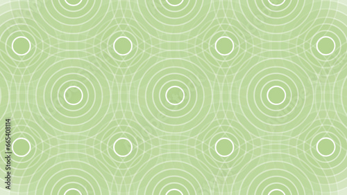 Green abstract background with circles