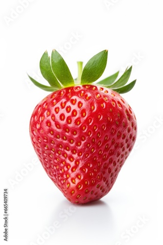 Strawberry isolated on white background. AI Generated.