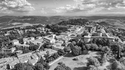 Aerial view of Volterra, a medieval city of Tuscany