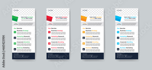 Modern creative corporate business dl flyer or rack card layout concept background flyer brochure cover template for grow up your business to the next level