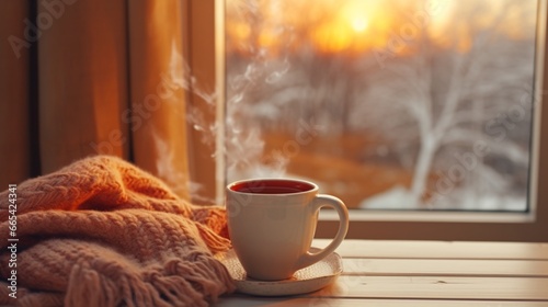 Winter Bliss: A Cup of Morning Coffee