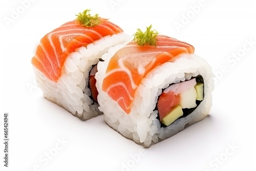 Sushi isolated on white background.