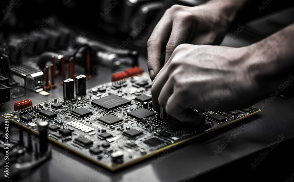 Fototapeta premium Craftsman Circuitry Repair