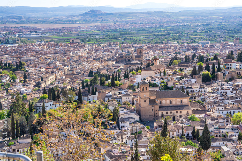 Aerial view of Granada, Andalusia