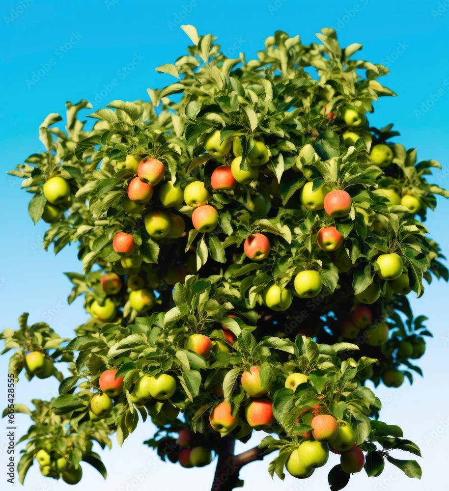 A beautiful green apple tree.