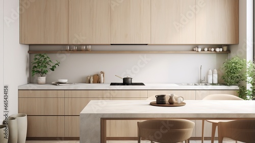modern kitchen interior in scandinavian style