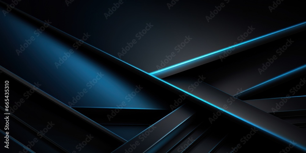 Blue and black abstract modern background with diagonal lines or stripes and a 3d effect. Metallic sheen. Blue and black abstract modern background with diagonal lines or stripes and a 3d effect. Metallic sheen.