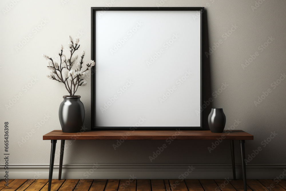modern wooden trendy empty frame template modern wooden trendy empty frame template