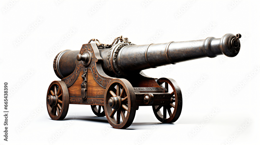 Cannon on a white background